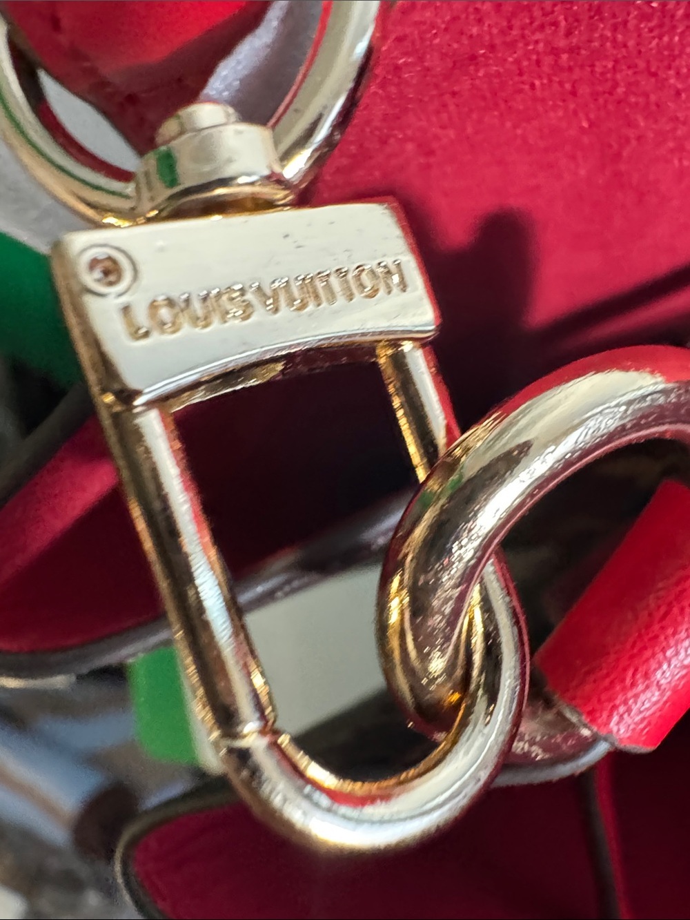 Louis Vuitton NéoNoé MM bucket bag in Monogram canvas with red🔥New! - Picture 6 of 8